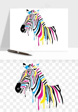 斑马动物png免抠