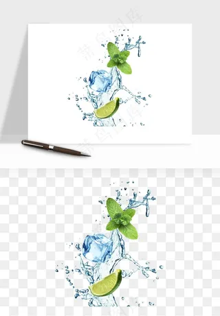 冰块清爽png免抠