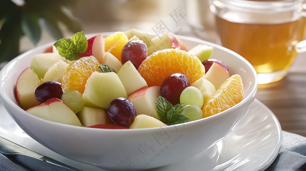果肉美食水果果盘沙拉美味新鲜摄影