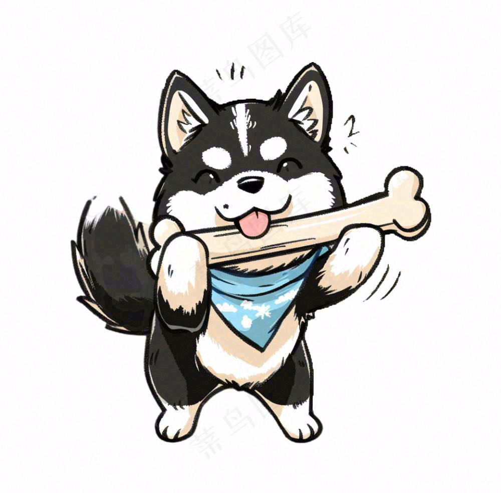 小狗宠物动物卡通插画免抠