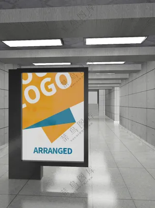 室内广告牌海报样机-291