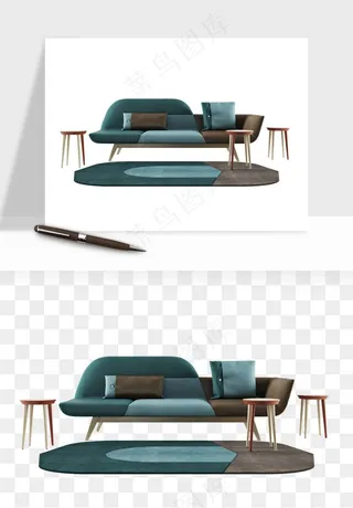 现代沙发家具png免抠