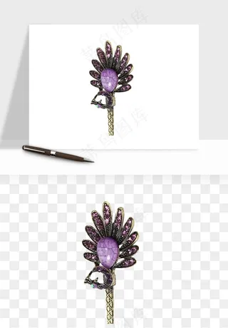 古风发簪头饰配饰png免抠