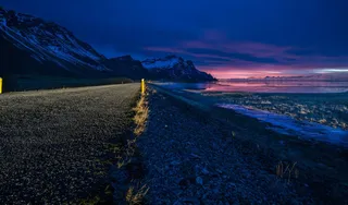 雪岭途径彩韵图·山野风格·粉紫装饰