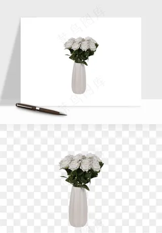 花瓶摆件花艺png免抠图