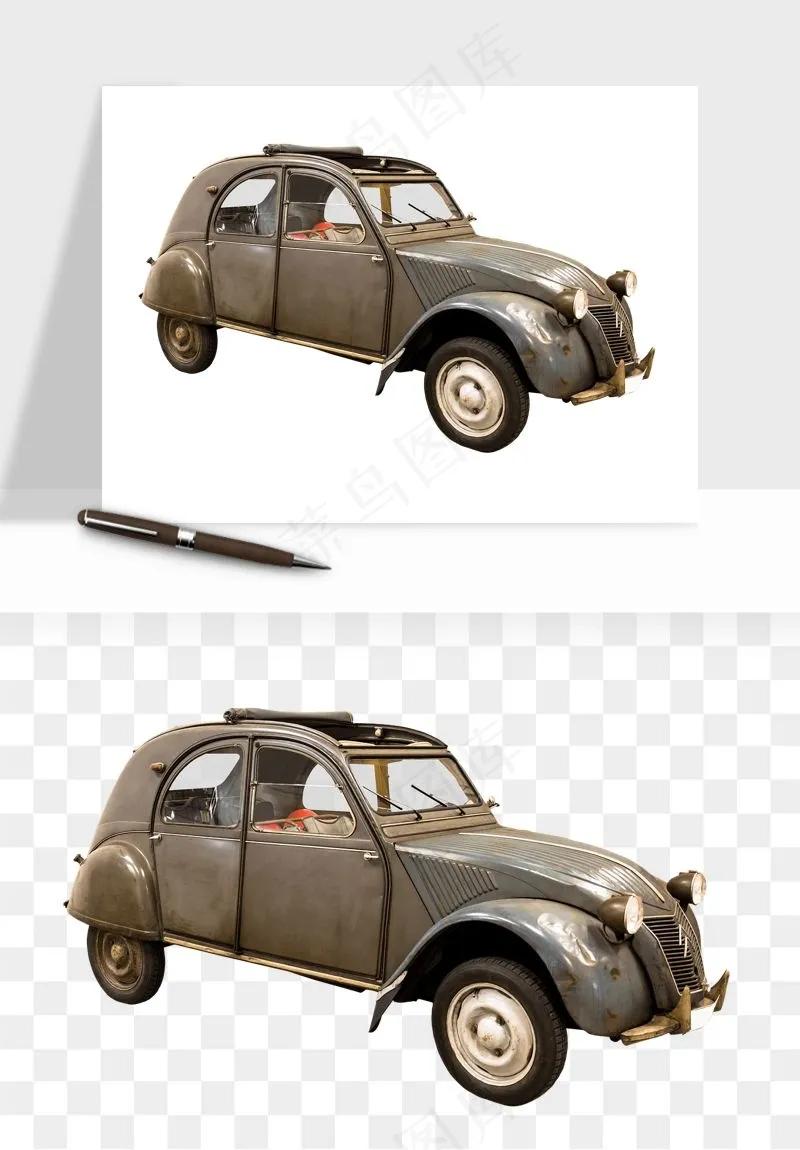 复古汽车交通工具png免抠
