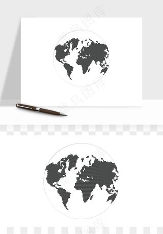 科技地球点线矢量png免抠