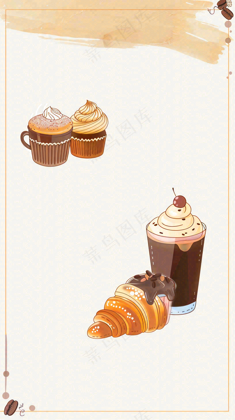 夏日饮品饮料清凉背景