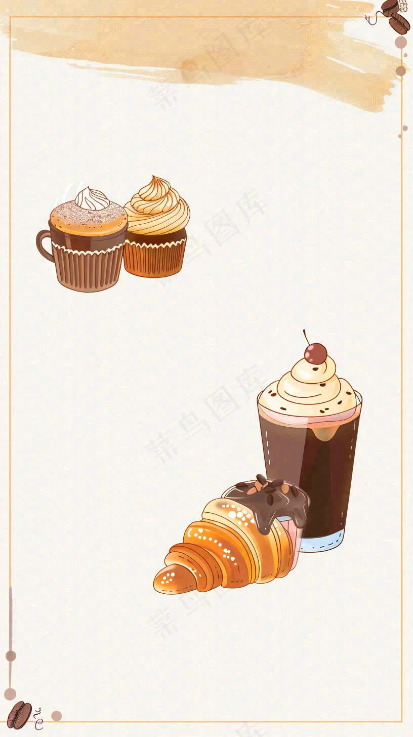 夏日饮品饮料清凉背景