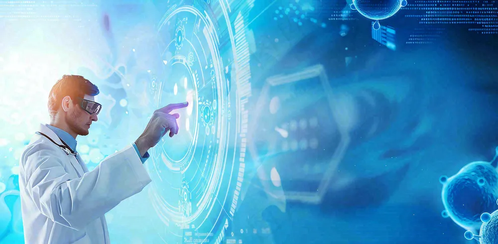 医生医疗健康人物介绍背景