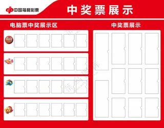 中国福利彩票 中奖票展示
