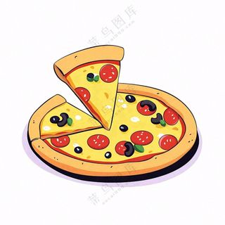 披萨食物免抠