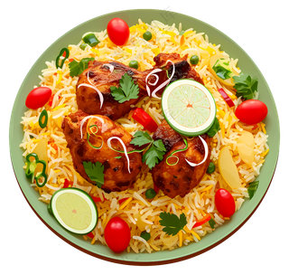 美味的鸡肉炒饭