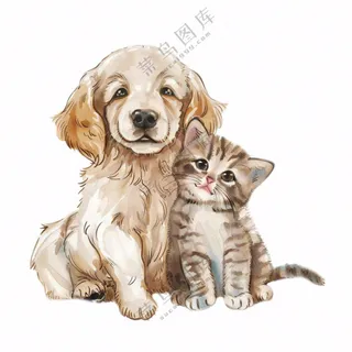 猫狗朋友萌宠宠物动物免抠