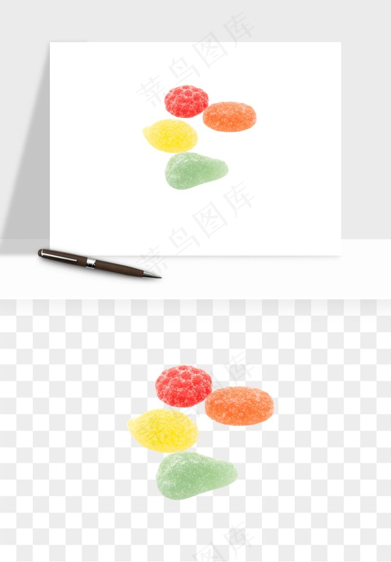 糖果糖豆彩虹糖png免抠