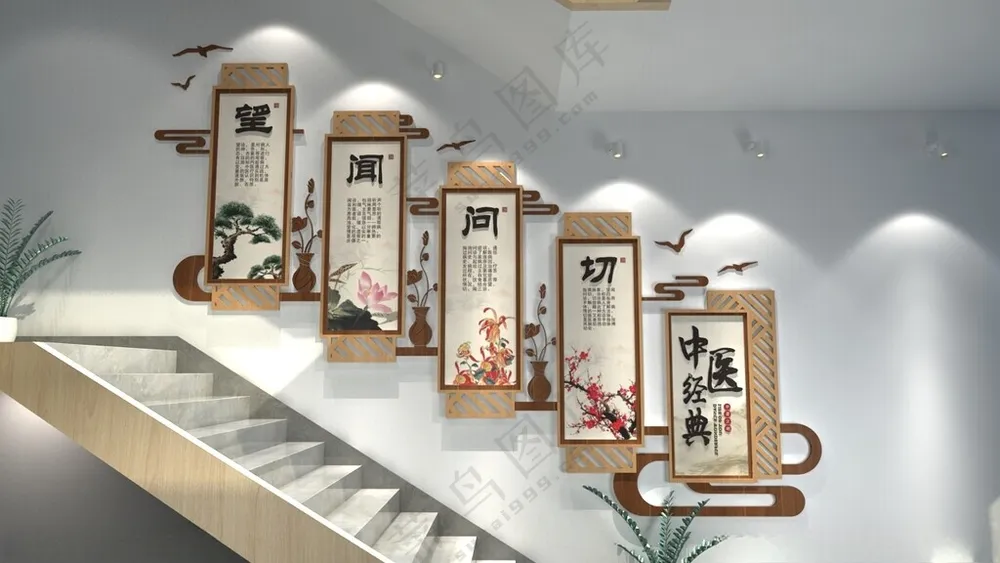 中医文化墙中国风文化墙中医理疗