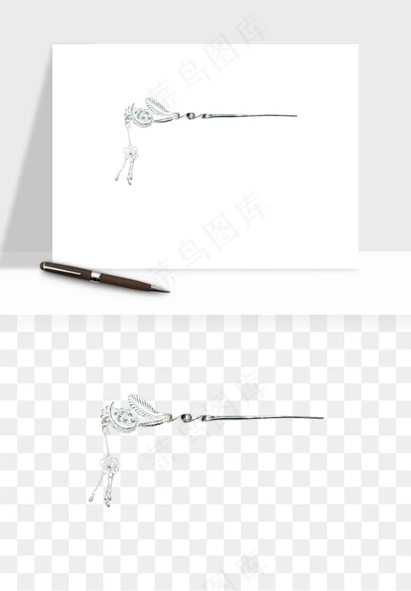 古风发簪头饰配饰png免抠