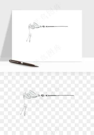 古风发簪头饰配饰png免抠