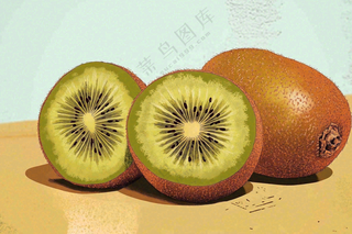 新鲜水果猕猴桃摄影图