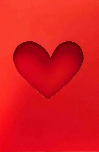 红色立体爱心镂空插画母亲节七夕背景