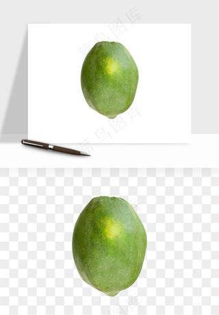 木瓜水果png免抠
