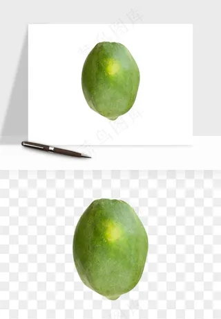 木瓜水果png免抠