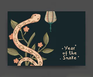 蛇年蛇年插画2025插画