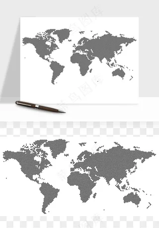 世界地图矢量png免抠