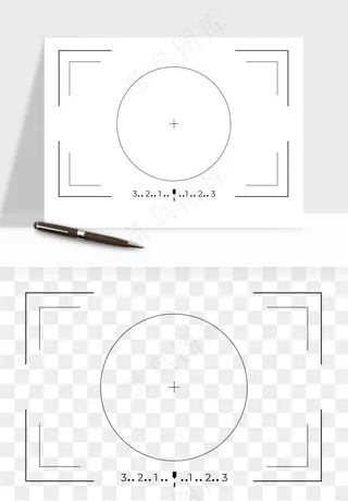 相机取景框屏幕边框png免抠
