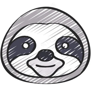 可爱树懒头像 铅笔手绘图标icon