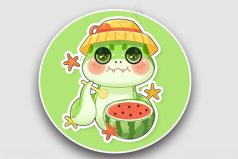 蛇年插画蛇年大吉PSD分层素材海报