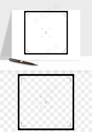 相机取景框屏幕边框png免抠