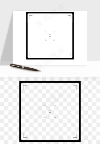 相机取景框屏幕边框png免抠