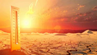 高温预警炎热背景