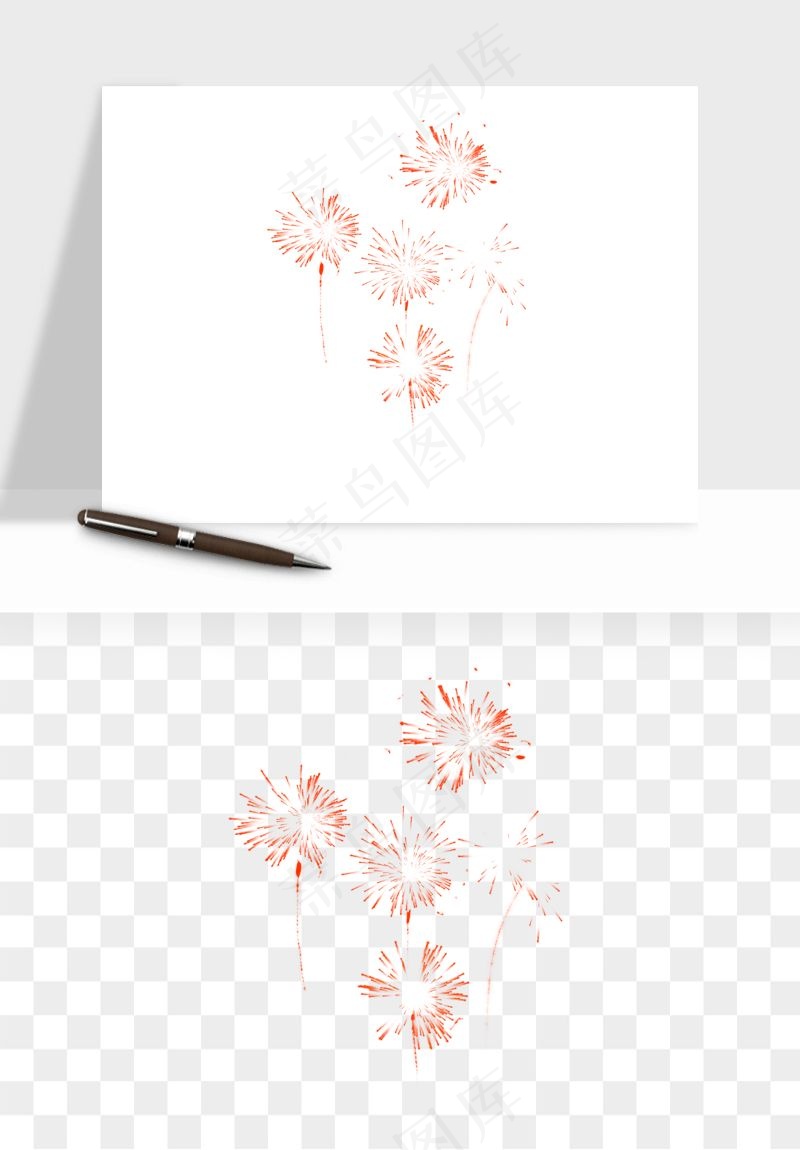卡通烟花烟火礼花png免抠