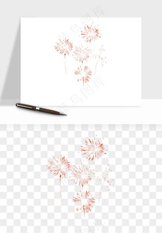 卡通烟花烟火礼花png免抠