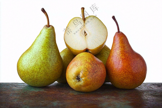 新鲜水果梨子摄影图