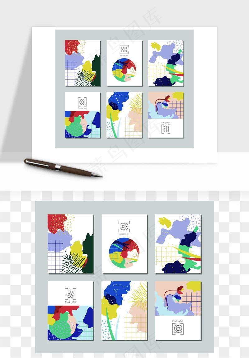 森系小清新花卉背景矢量png免抠