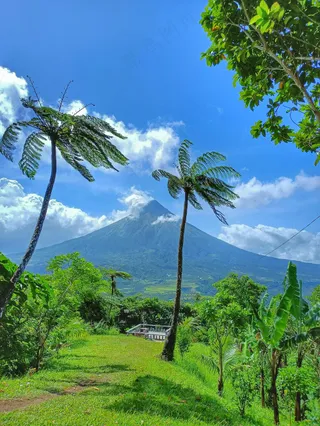 翠绿的山谷，阳光下的宁静天堂
