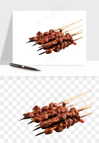 实物烧烤烤肉美食png免抠