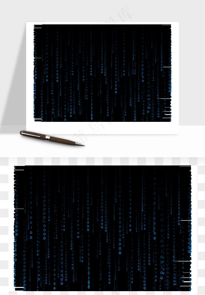 科技几何点线数字装饰png免抠