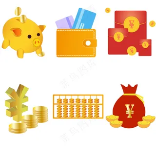 免抠元素 金币财富金融