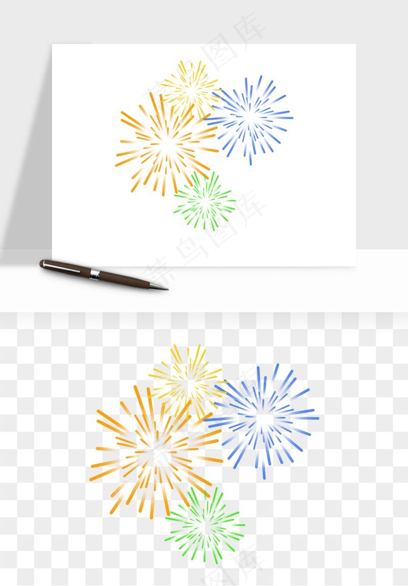 卡通烟花烟火礼花png免抠