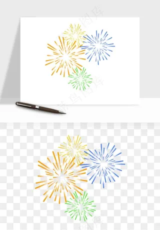 卡通烟花烟火礼花png免抠