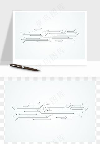 科技电路板线路矢量png免抠