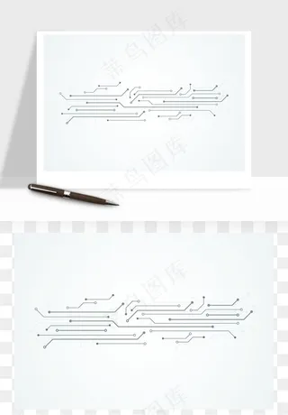 科技电路板线路矢量png免抠