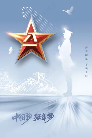 建党建军节社会公益宣传活动海报