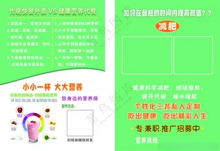 减肥宣传单绿色广告设计