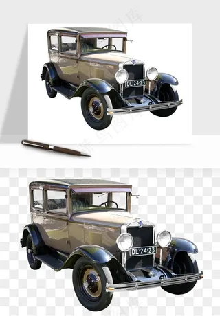 复古汽车交通工具png免抠