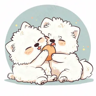 小狗宠物动物卡通插画免抠